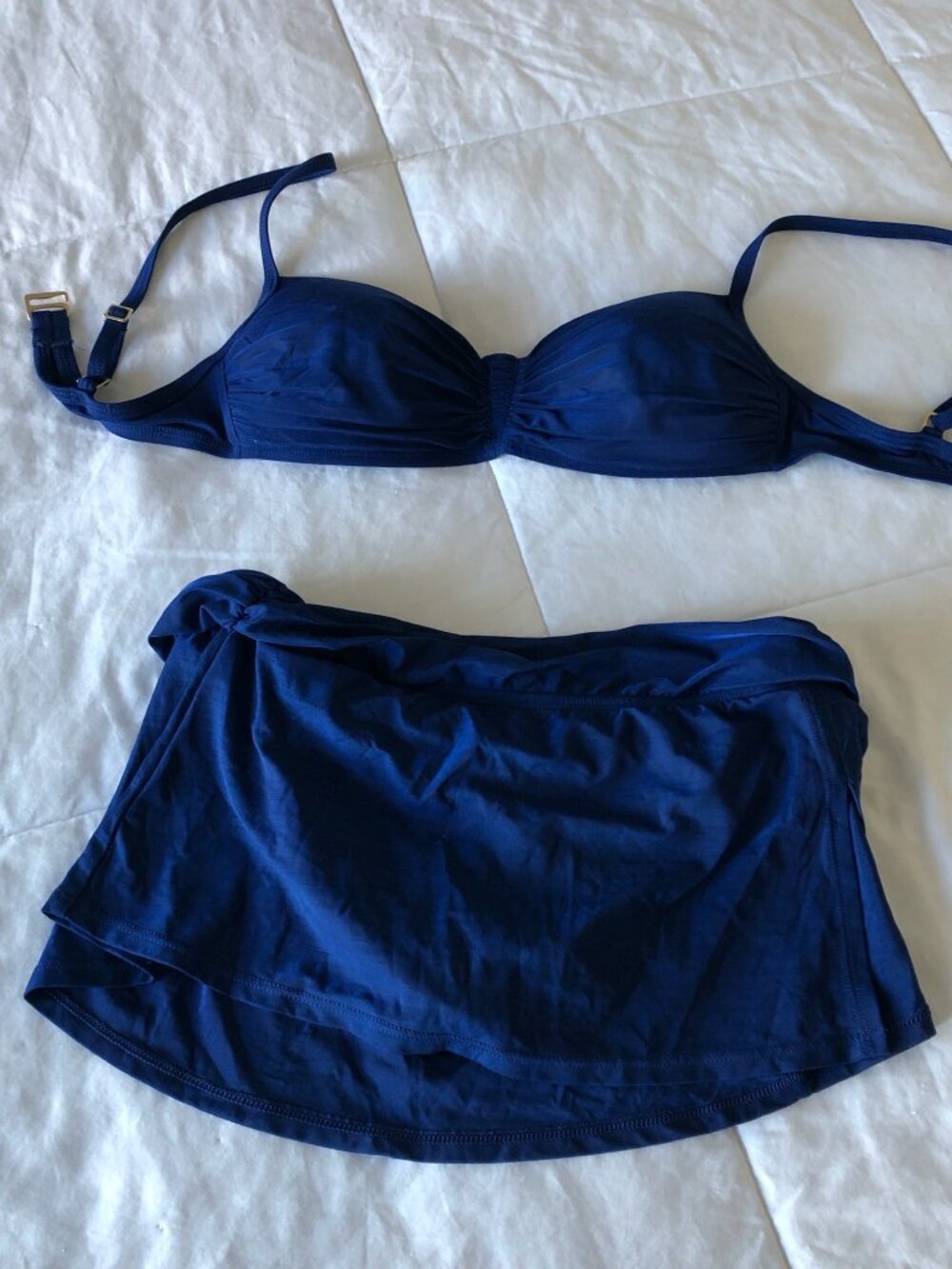 La Blanca 2-Piece Bikini Set w/ Swim Skirt Bottom Blue (Top 4) (Bottom 6)